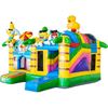 Multiplay Springkussen Summer Party voorkant Multiplay Springkussen Summer Party huren bij Happy Rent – kleurrijk zomer springkussen met glijbaan