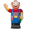 Abraham Monteur opblaasbare pop huren bij Happy Rent Opblaasbare Abraham Monteur pop met gereedschap huren – feestelijke blikvanger voor de jarige klusser