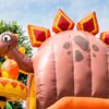 Springkussen met 3D dinosaurussen Multiplay Dino springkussen met 3D dinosaurussen