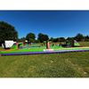 Multifunctioneel zeepveld met volleybalnet
