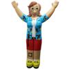 Opblaasbare Sarah Vakantievrouw 3,5 meter Opblaasbare Sarah Vakantievrouw van 3,5 meter hoog met Hawaii-shirt en zonnebril, vrolijke feestpop voor verjaardagen