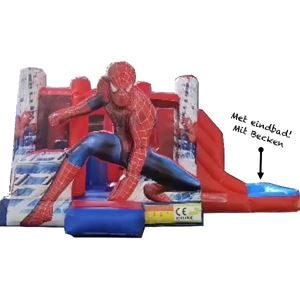 Spider-Man springkussen met glijbaan en badje