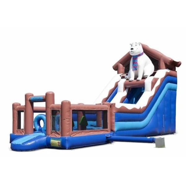 Glijbaan ijsbeer XL huren in Roermond voorkant