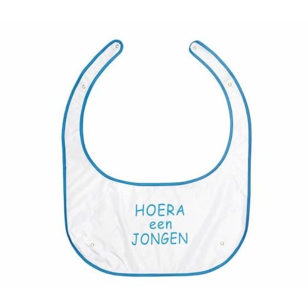 Opblaasbare Baby Classic huren bij Happy Rent Opblaasbare feestbaby huren – Baby Classic met slabbetje en speen voor geboorte of babyshower