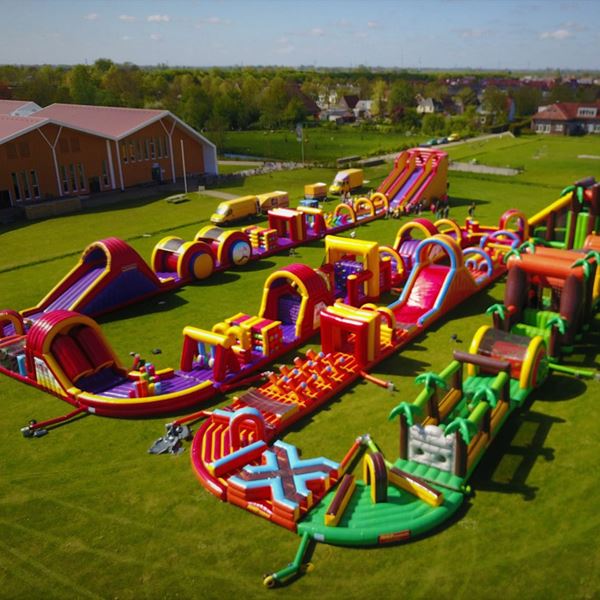 Ultimate stormbaan 325 meter huren | Langste stormbaan van Nederland – Happy Rent Ultimate stormbaan 325 meter huren, langste stormbaan van Nederland voor evenementen en zeskampen