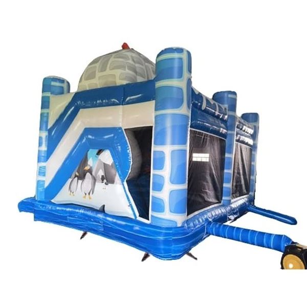 Multiplay Springkussen Pinguïn vooraanzicht Vooraanzicht van het Multiplay Pinguïn springkussen