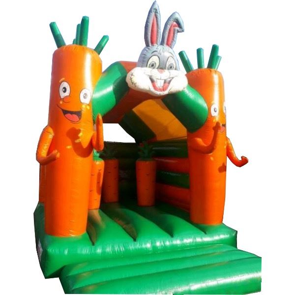 Hüpfburg Kaninchen mit Karotten